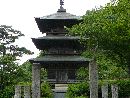 安久津八幡神社の象徴である三重塔